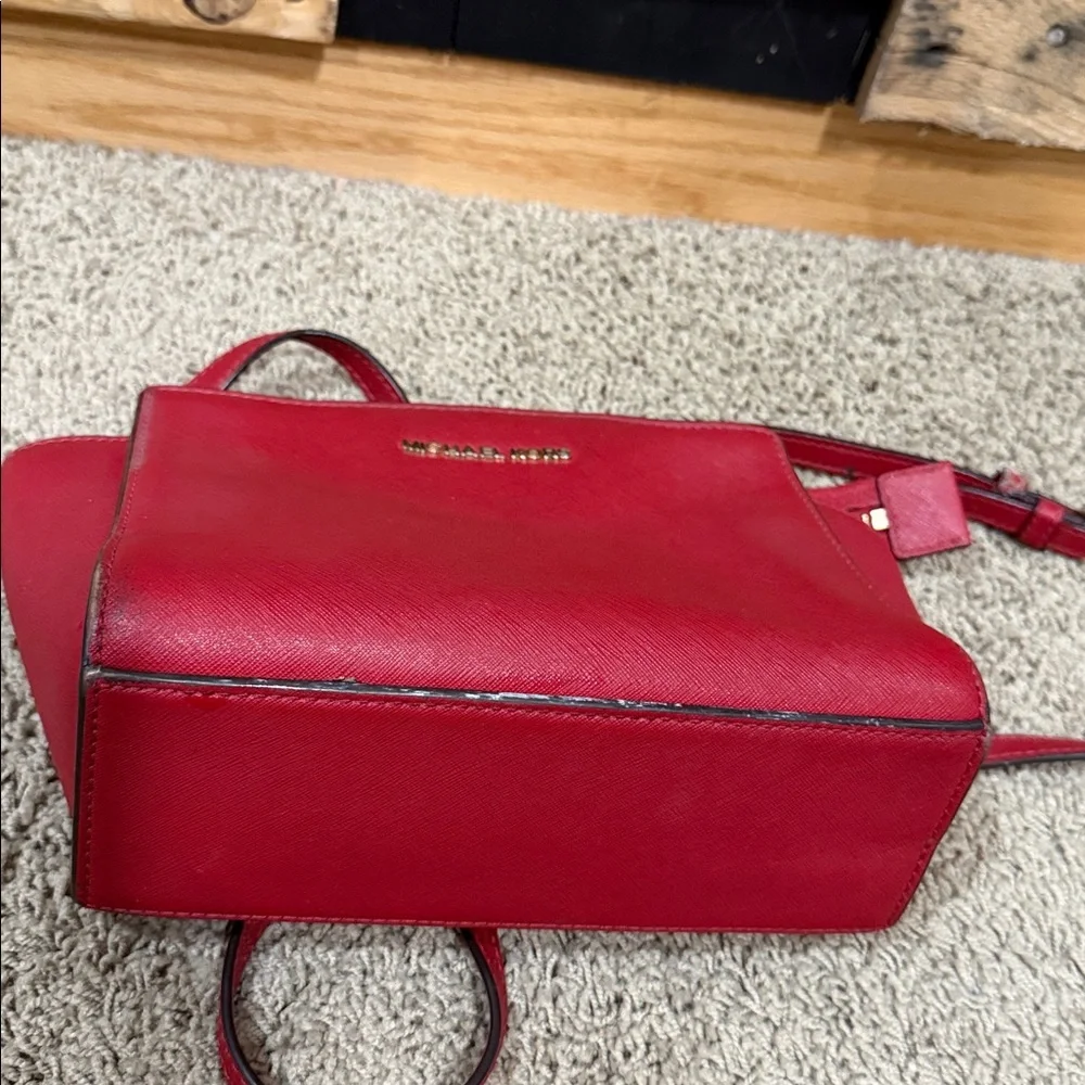 Michael‎ Kors Selma Red Saffiano Leather Red Crossbody bag